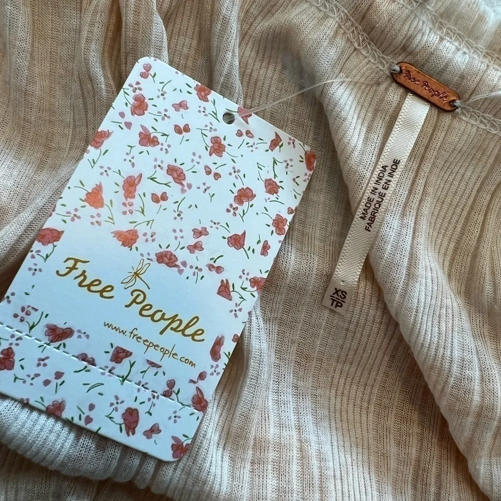 FREE PEOPLE PERFECT DAY NEUTRAL COMBO BOHO TOP